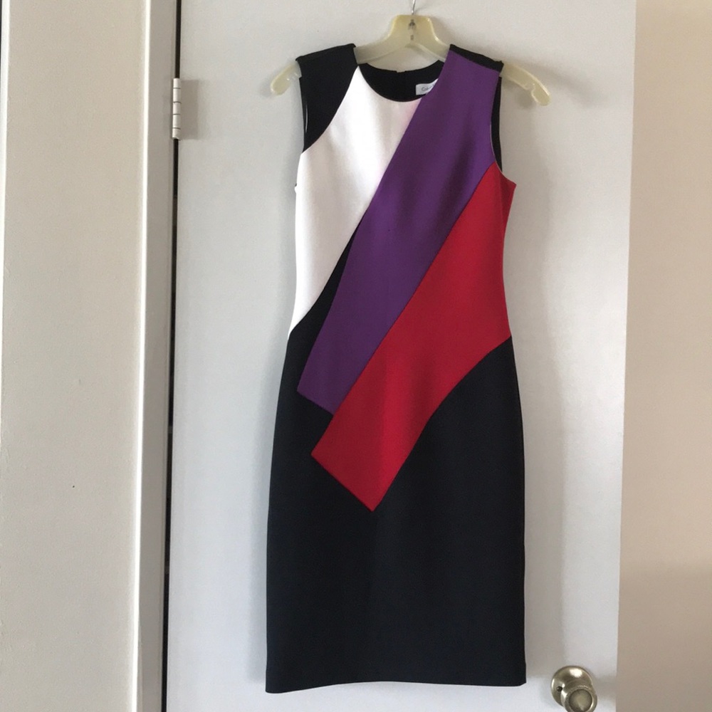 Calvin Klein color block dress